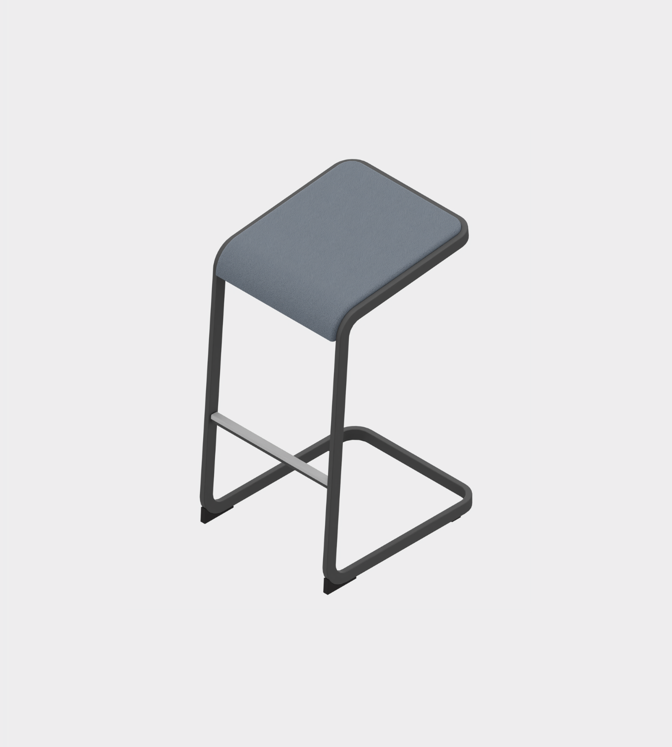 Taburete C-Stool Grafito Tapizado B01/015