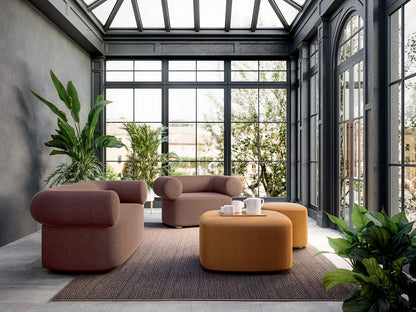 Pouf Abbey Avellana 87 x 83 x 45 cm