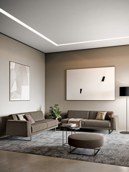 Mesa Auxiliar Miami Lino Ceniza 41 x 41 x 50 cm