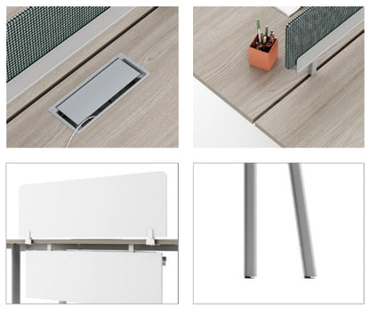 Isla Operativa Nora - 2 Puestos 140 X 70 cm c/u