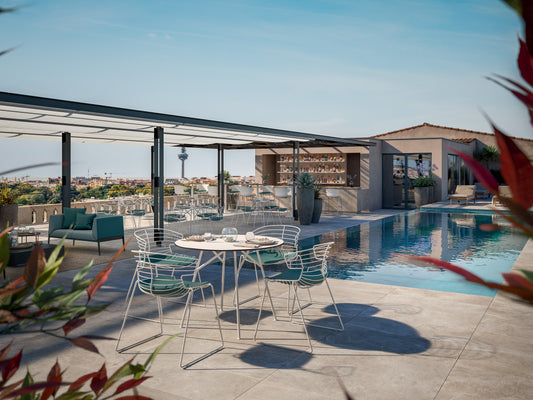 Mesa Cove de Exterior HPL Ø 69 Altura 75 cm