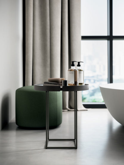 Mesa Auxiliar Miami Lino Ceniza 41 x 41 x 50 cm