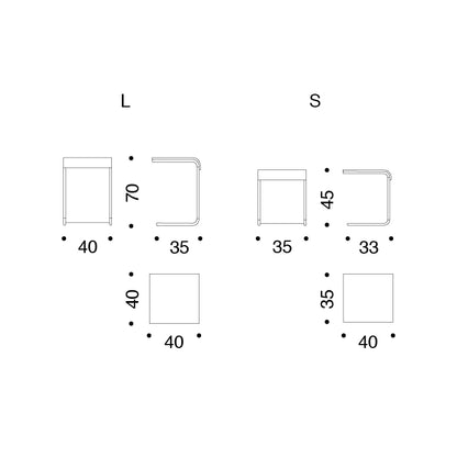 Mesa auxiliar Farallon Side Table 45cm de Altura by Yves Béhar - Danese Milano
