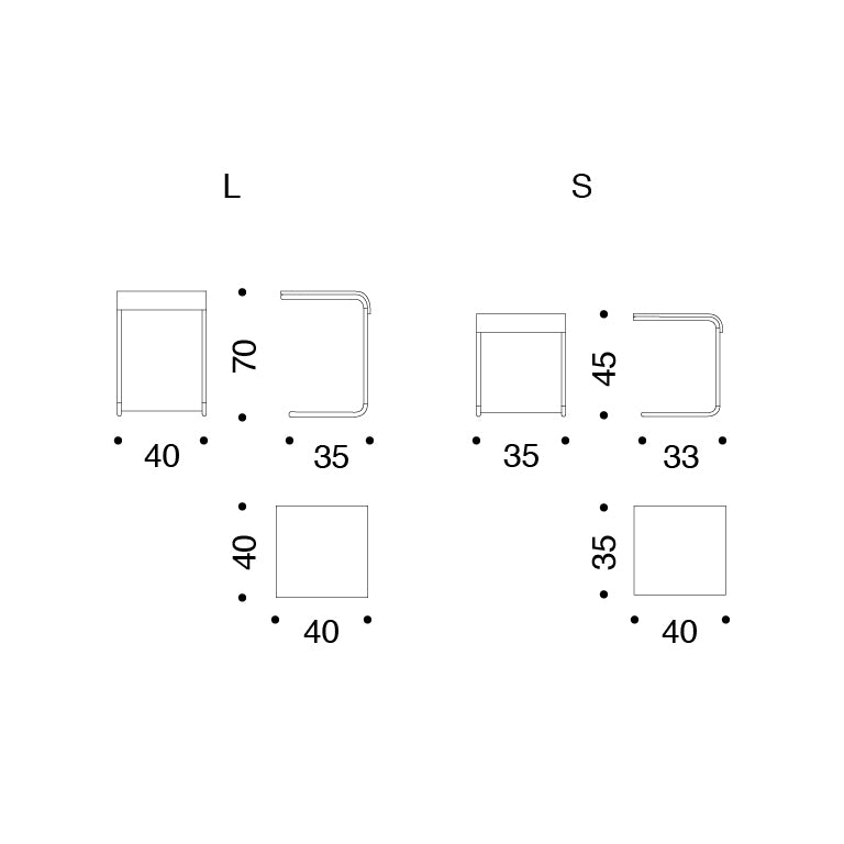 Mesa auxiliar Farallon Side Table 70cm de Altura by Yves Béhar - Danese Milano