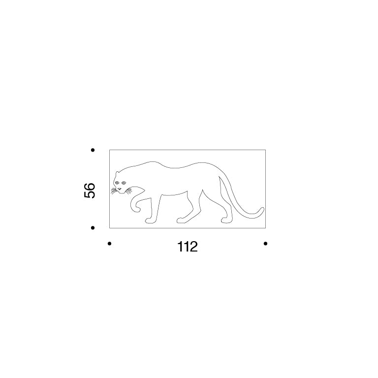 Serigrafia Quattro, la Pantera by Enzo Mari - Danese Milano