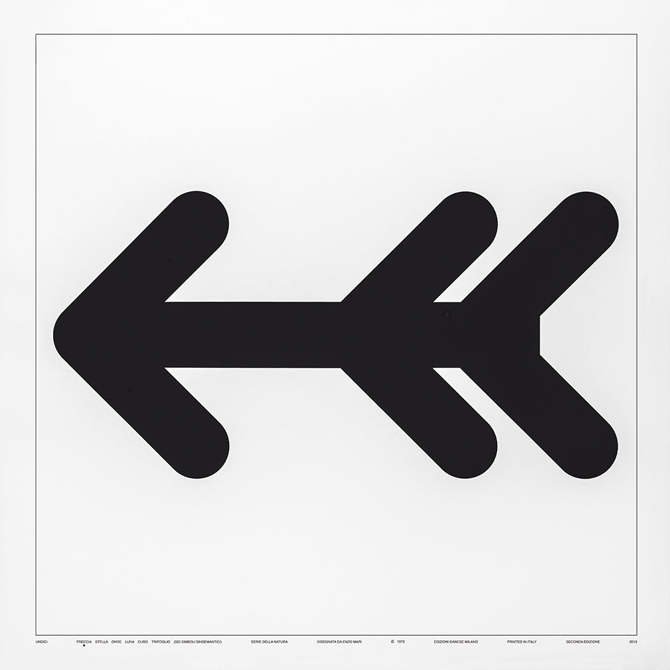 Serigrafia Undici, Freccia by Enzo Mari - Danese Milano